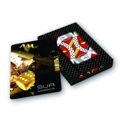 Baralho Frente e Verso Personalizado 54 Cartas - PVC 0,5mm Premium