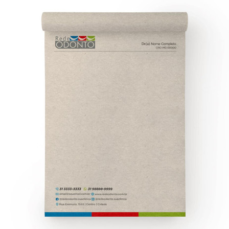 Bloco de Receituário Médico Personalizado 15x21 Reciclato 90g