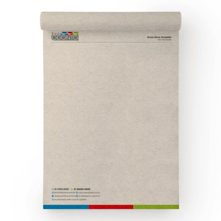 Bloco de Receituário Médico Personalizado 30x21 Reciclato 90g