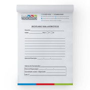 Bloco de Receituário de Antibiótico 15x21cm Sulfite 90g