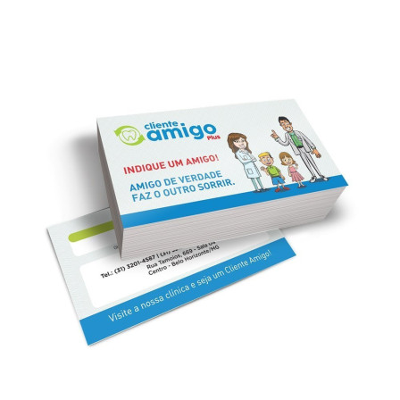 Cartão dentistas cliente amigo